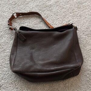 Coach Dark Brown Leather Shoulder Bag